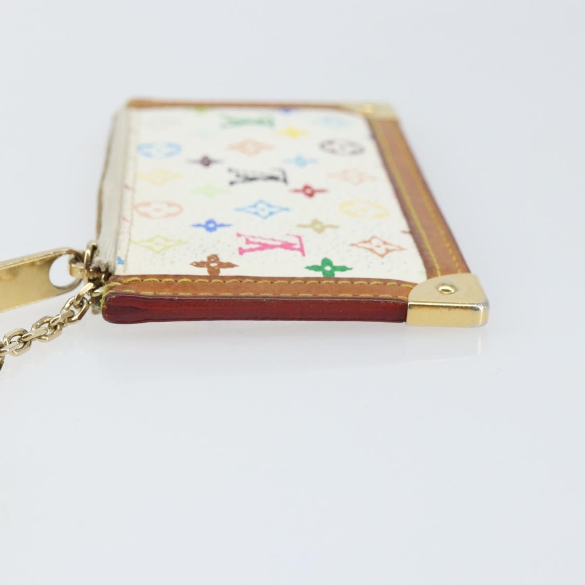 Louis Vuitton Pochette Clés Nm Monogram Multicolor Canvas White Canvas Wallets Accessory