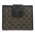 Celine Vintage Bifold Wallet Macadam Coated Canvas Black Pvc Wallets Accessory