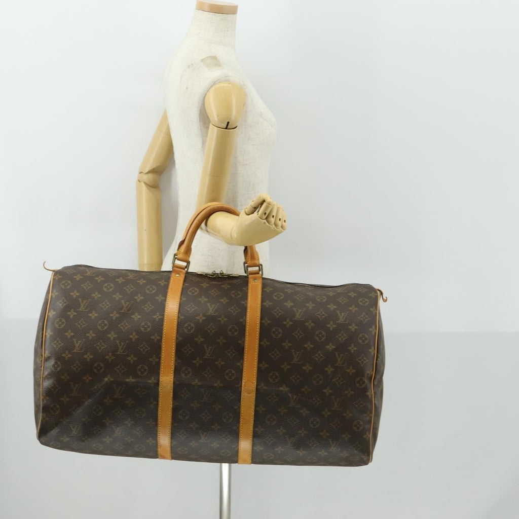 Louis Vuitton Keepall Bag Monogram Canvas Brown Canvas Travel Bag