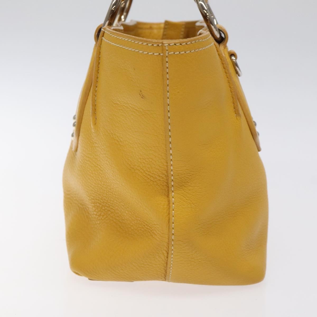 Prada Vintage Handbag Leather Yellow Leather Handbag