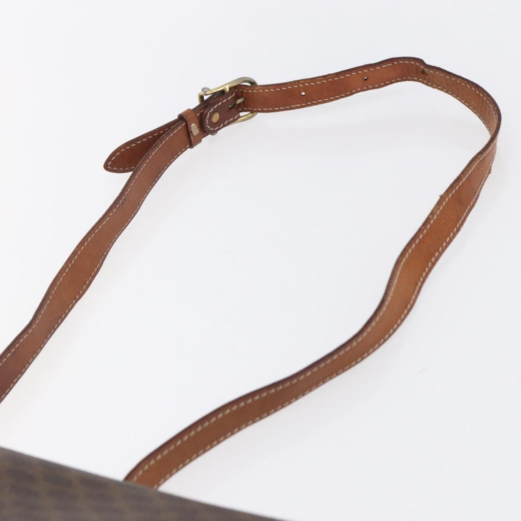 Celine Vintage Macadam Shoulder Bag Canvas And Leather Brown Canvas Shoulder Bag Bag