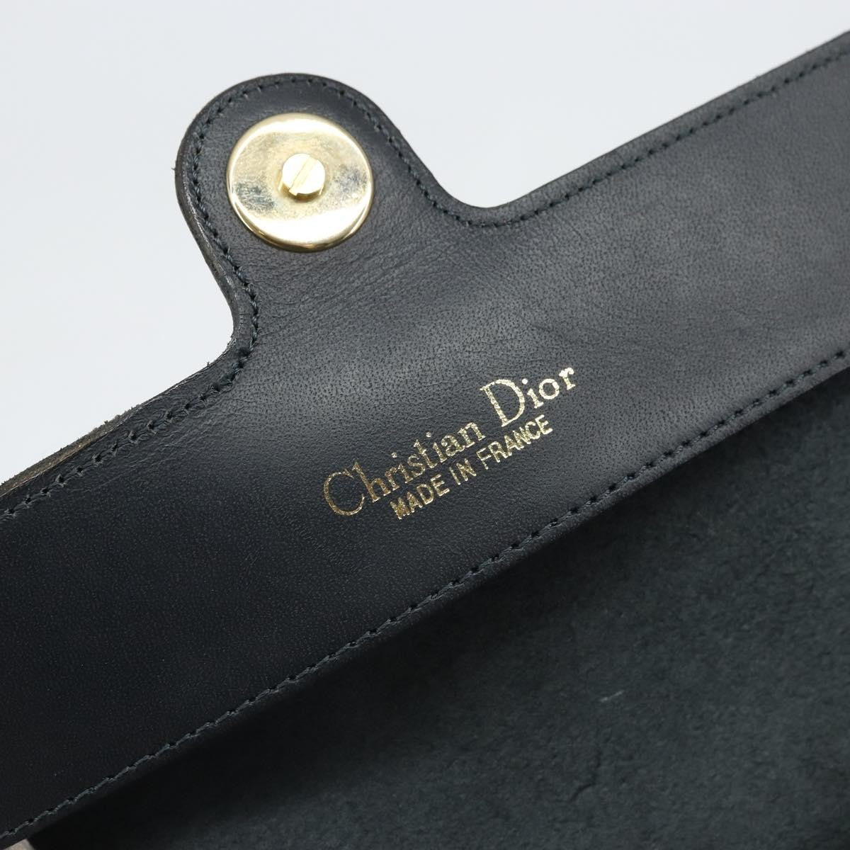Christian Dior Vintage Honeycomb Flap Crossbody Bag Coated Canvas Black Pvc Shoulder Bag Bag (Pre-Owned)