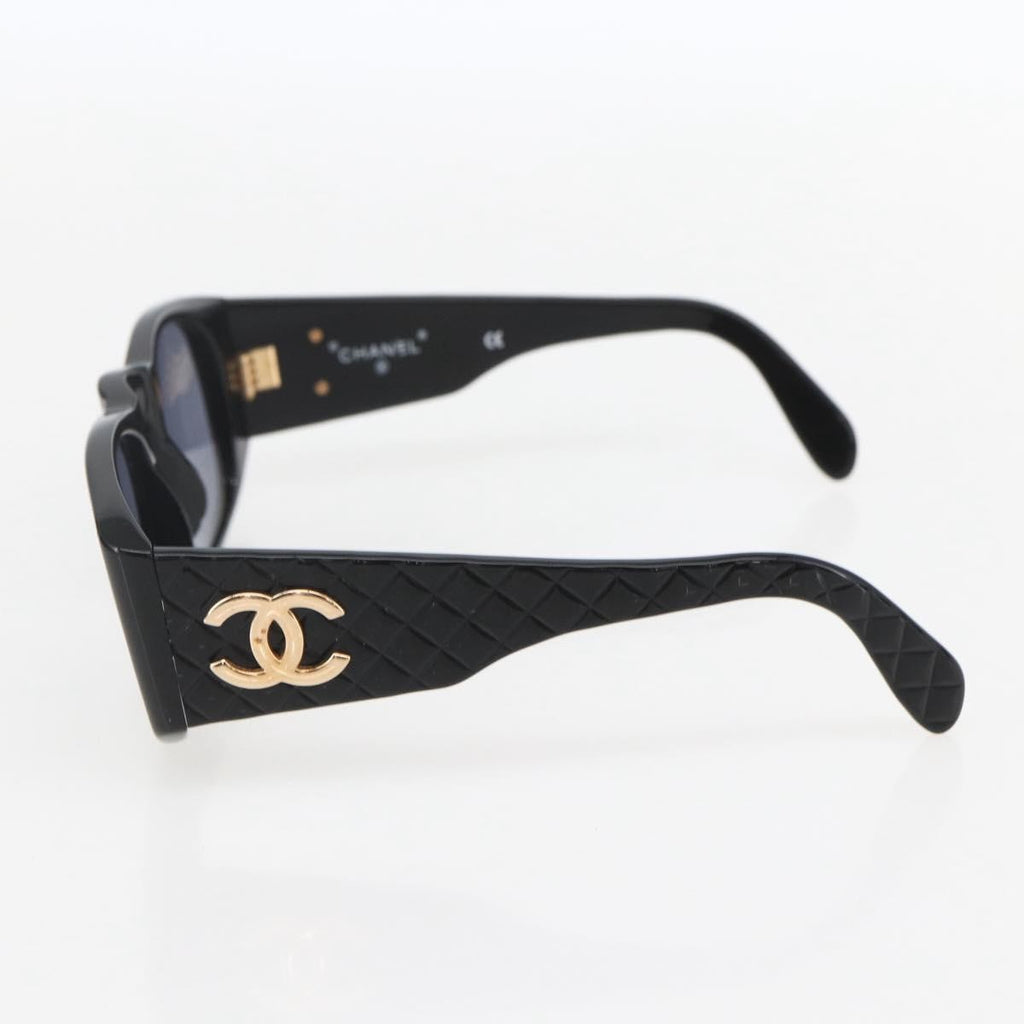 Chanel Cc Logo Matelasse Sunglasses Eye Wear Plastic Black Plastic Sunglasse Accessory
