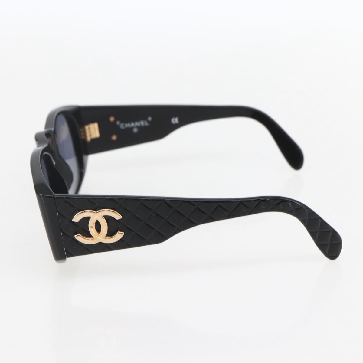 Chanel Cc Logo Matelasse Sunglasses Eye Wear Plastic Black Plastic Sunglasse Accessory