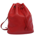 Gucci Soho Drawstring Backpack Leather Red Leather Backpack Bag (Pre-Owned)