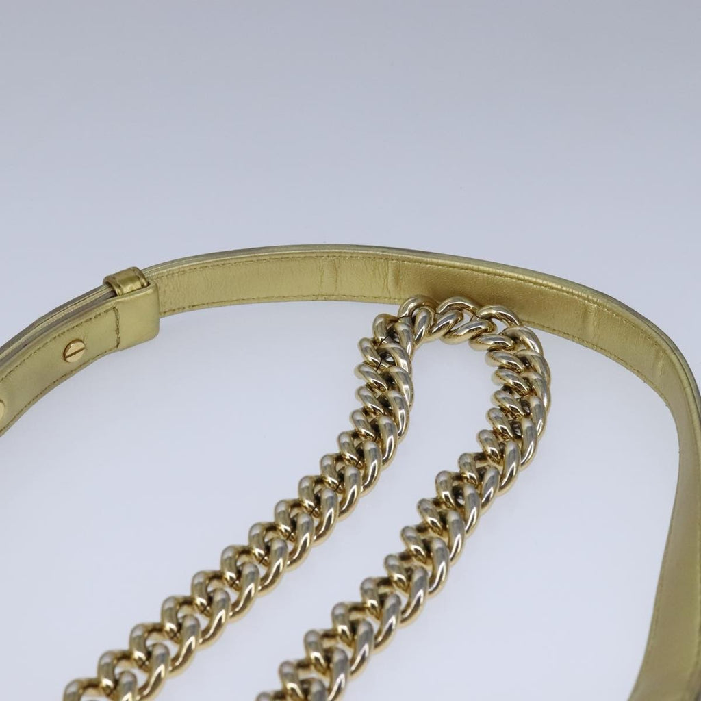 Chanel Boy Flap Bag Quilted Patent Gold Patent_Leather Shoulder Bag Bag