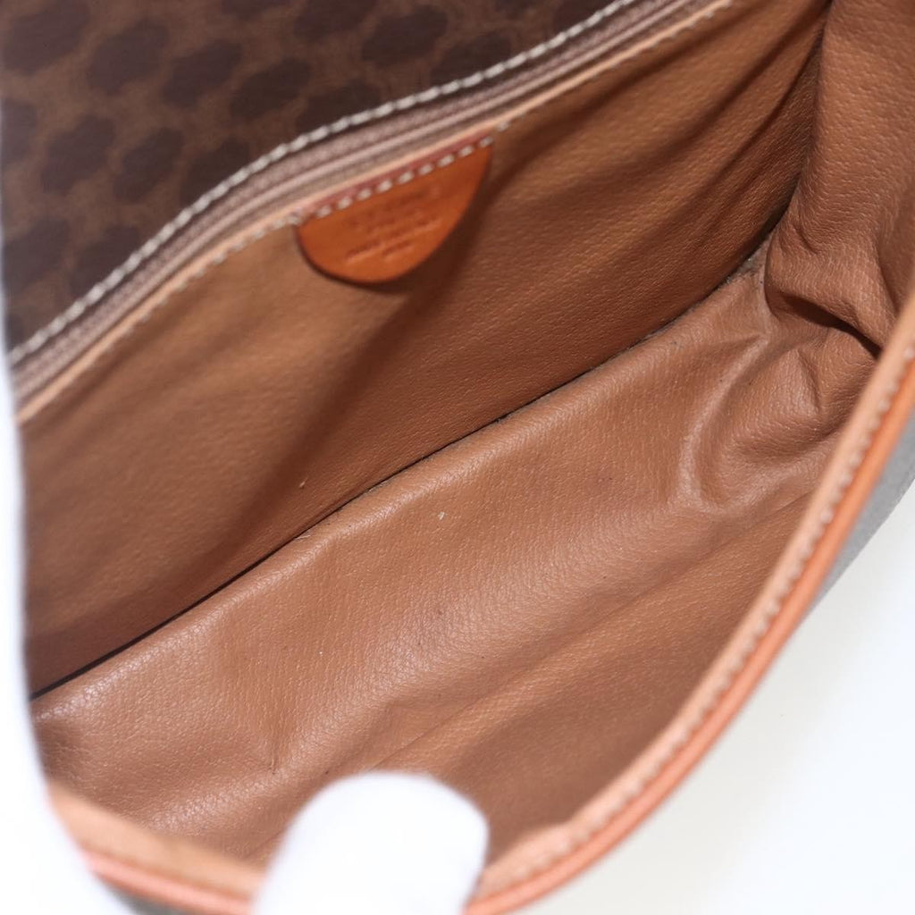 Celine Macadam Shoulder Bag Pvc Leather Brown Pvc Shoulder Bag Bag