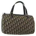Christian Dior Vintage Trotter Boston Bag Diorissimo Canvas Navy Canvas Bag (Pre-Owned)