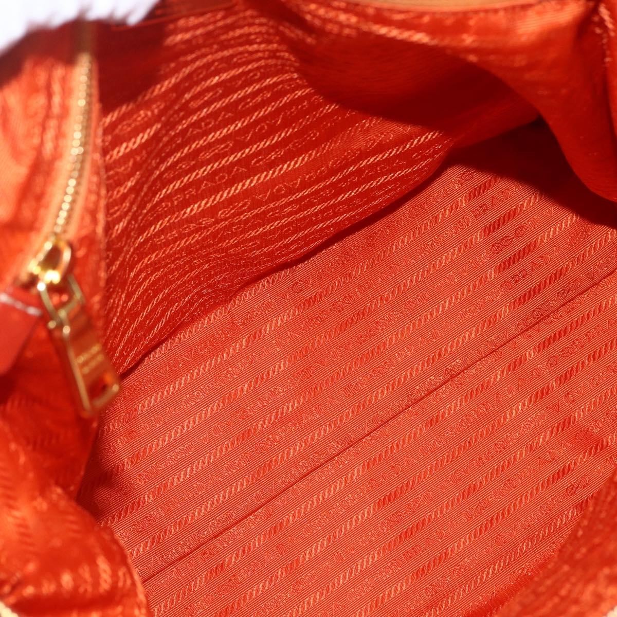 Prada Convertible Flap Tote Tessuto And Saffiano Leather Orange Nylon Tote Bag Bag