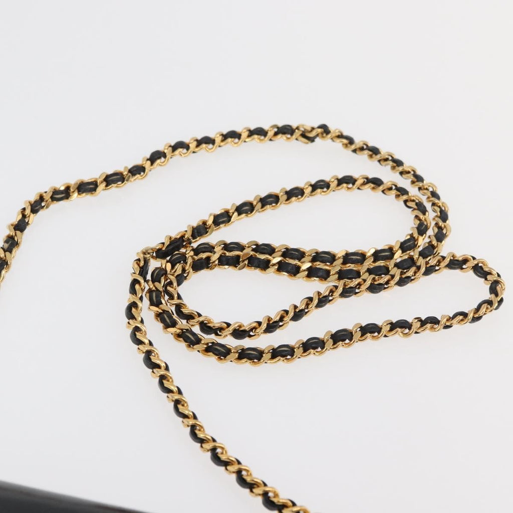 Chanel Vintage Cc Wallet On Chain Patent Black Patent_Leather Shoulder Bag Bag