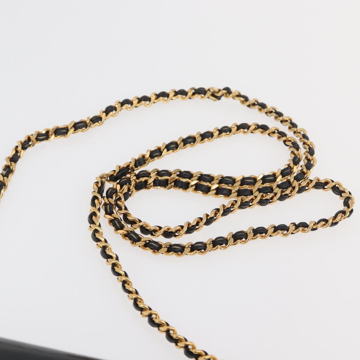 Chanel Vintage Cc Wallet On Chain Patent Black Patent_Leather Shoulder Bag Bag
