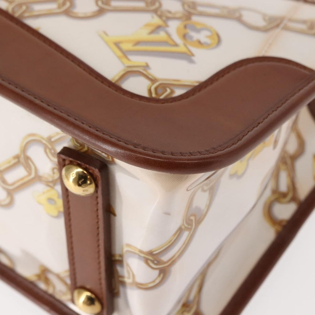 Louis Vuitton Charms Cabas Pvc Over Printed Silk Brown Canvas Handbag