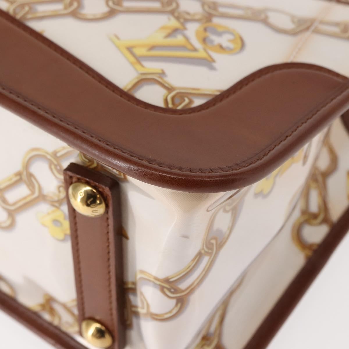 Louis Vuitton Charms Cabas Pvc Over Printed Silk Brown Canvas Handbag
