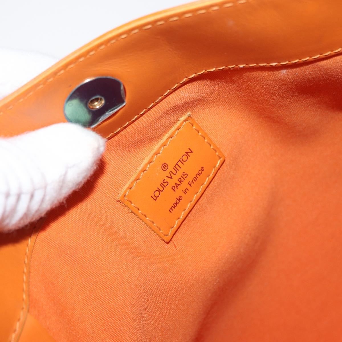 Louis Vuitton Mandara Handbag Epi Leather Orange Leather Shoulder Bag