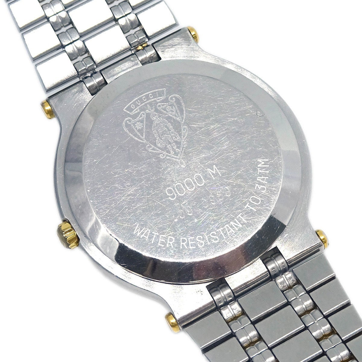 Gucci 9000L Quartz Watch Stainless Steel With Plated Metal Watch (Pre-Owned)