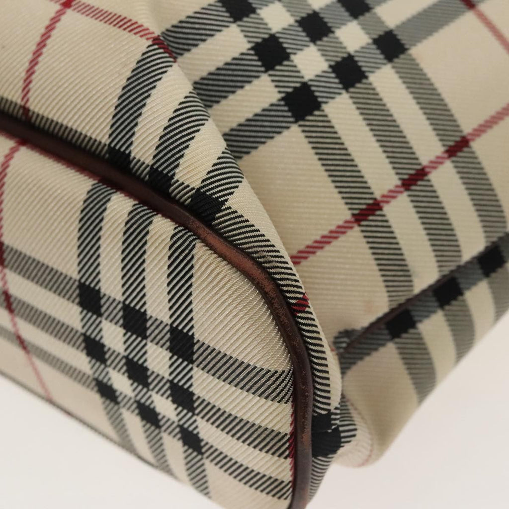 Burberry Nova Check Tote Canvas And Leather Beige Canvas Tote Bag