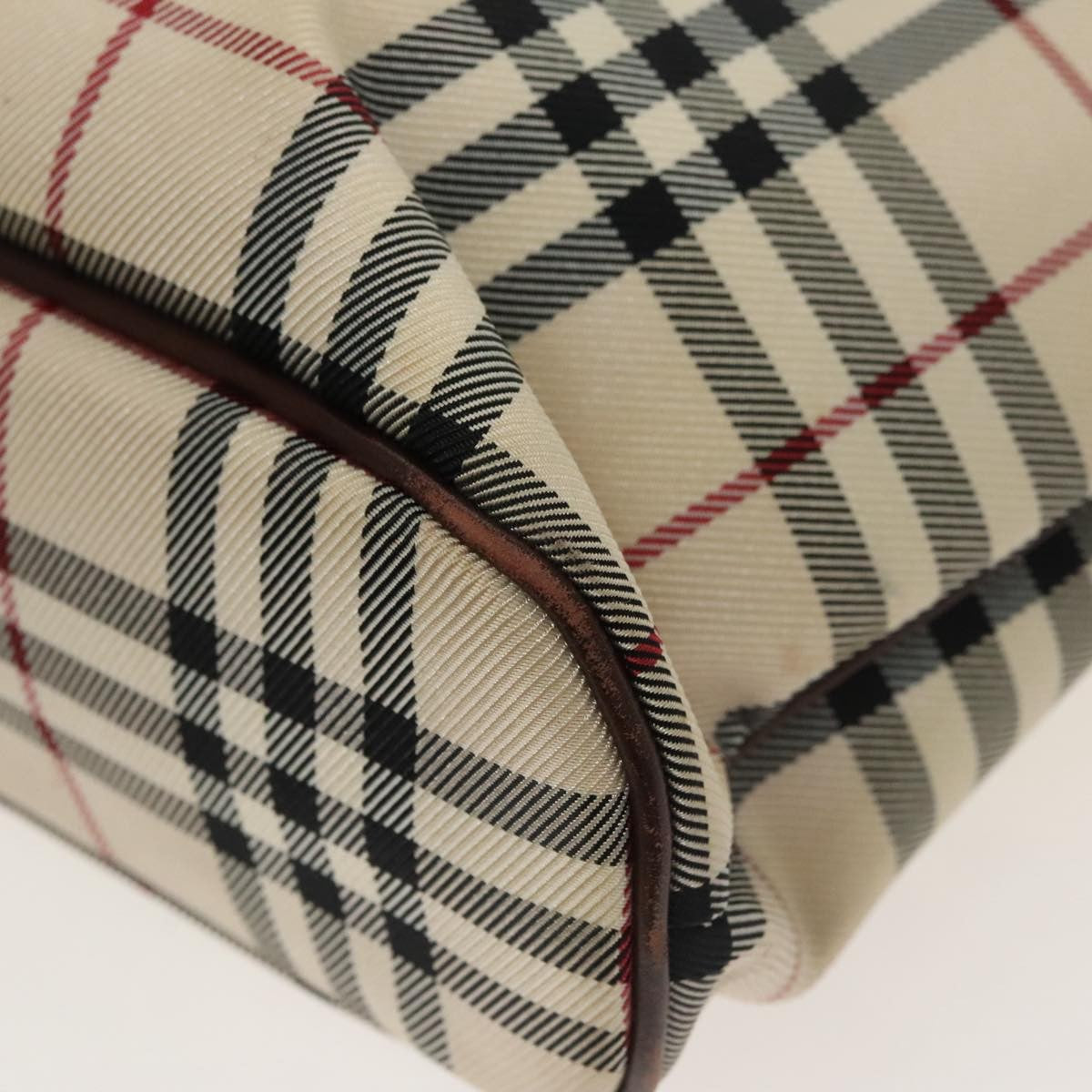 Burberry Nova Check Tote Canvas And Leather Beige Canvas Tote Bag