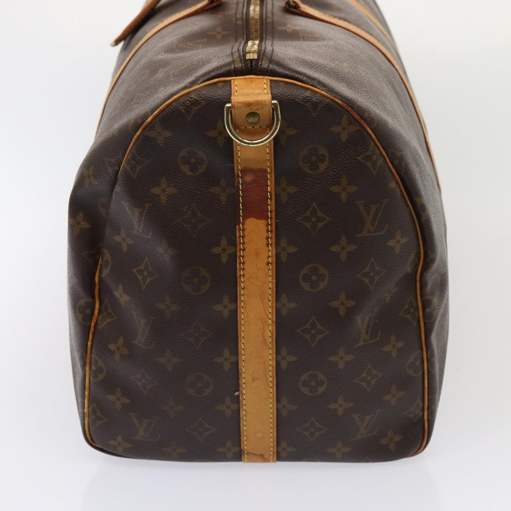 Louis Vuitton Keepall Bandouliere Bag Monogram Canvas Brown Canvas Travel Bag