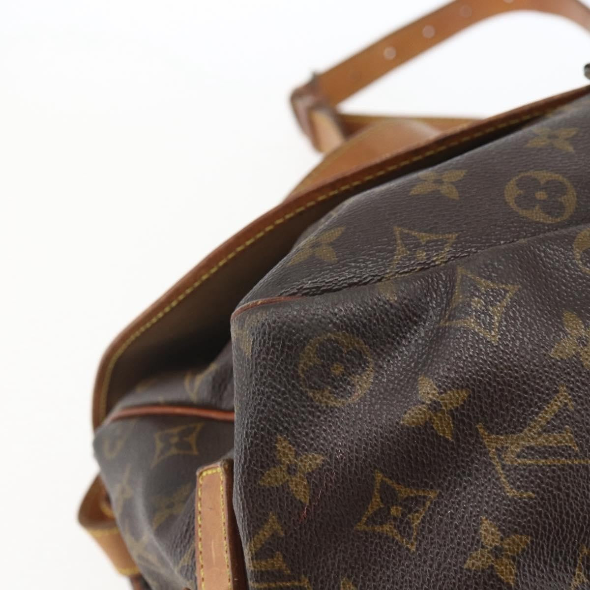 Louis Vuitton Saumur Handbag Monogram Canvas Brown Canvas Shoulder Bag