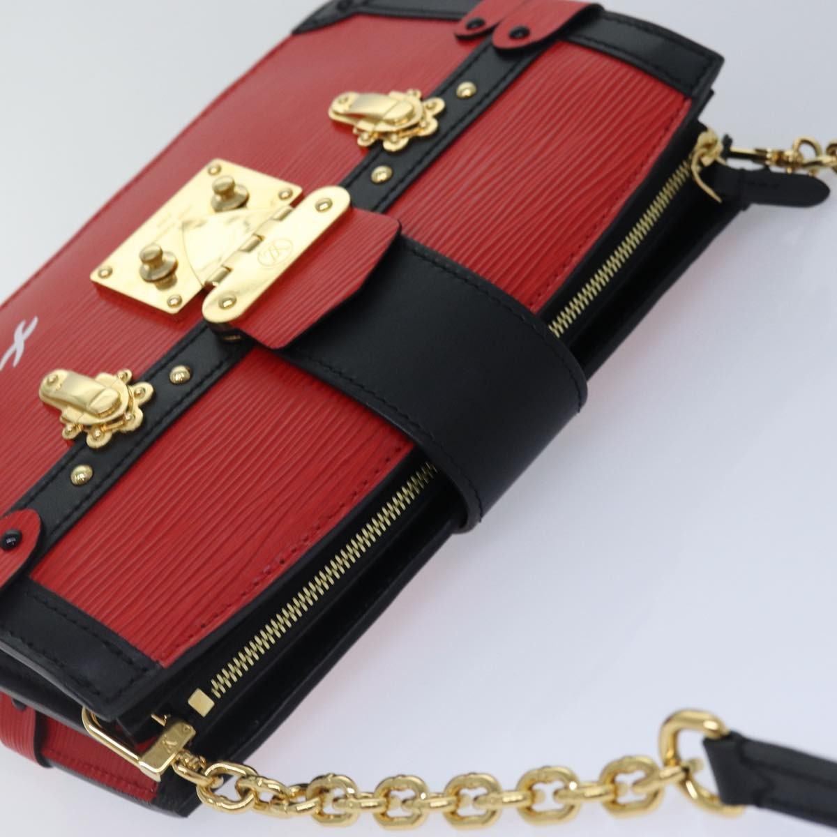 Louis Vuitton Trunk Clutch Epi Leather Red Leather Shoulder Bag