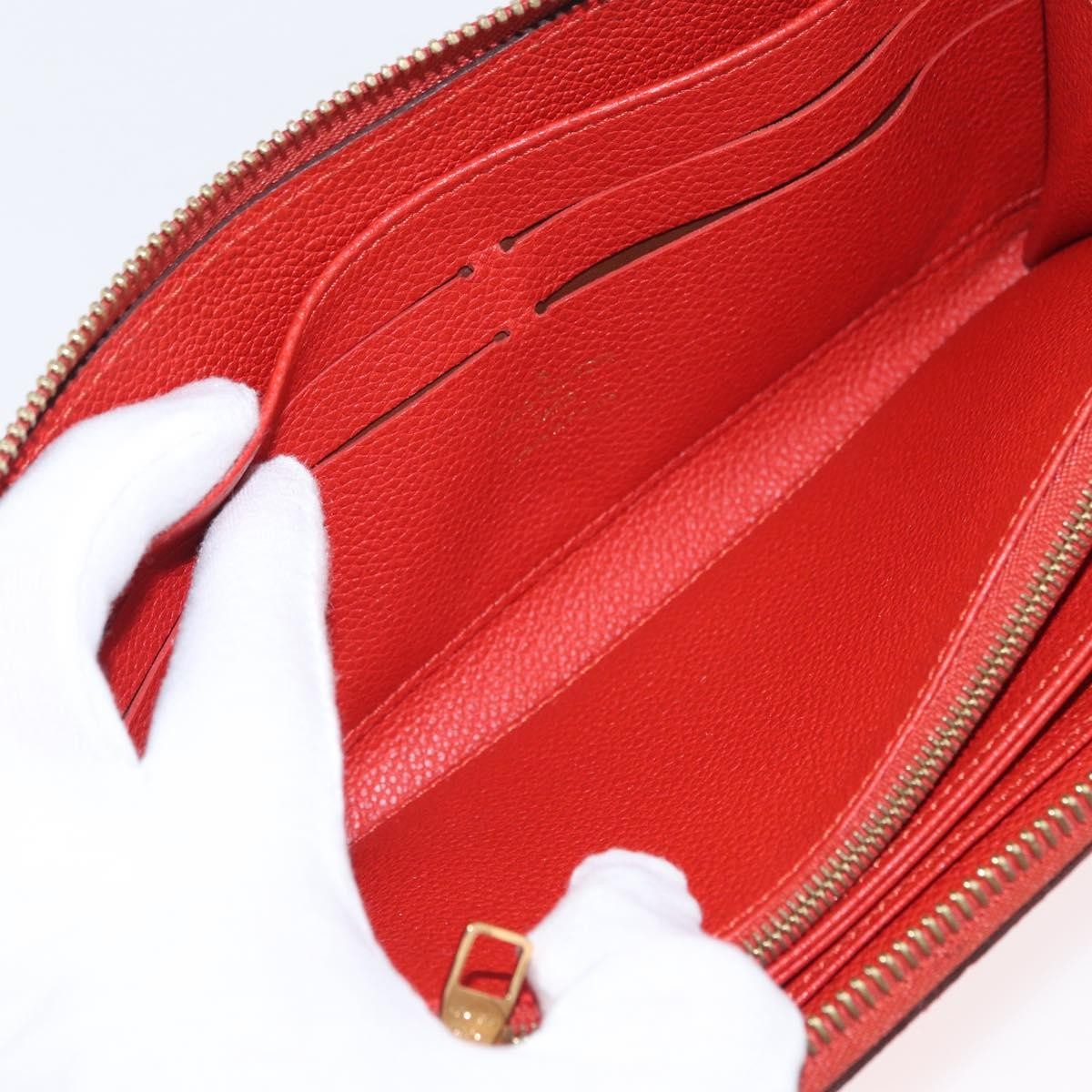 Louis Vuitton Portefeuille Zippy Monogramme Empreinte Monogramme Empreinte Orange Leather Wallets Accessory