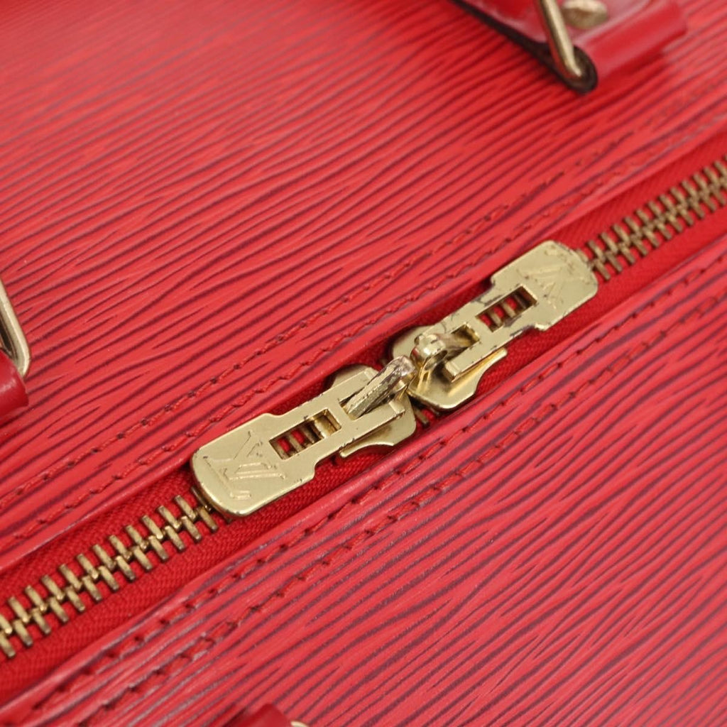 Louis Vuitton Keepall Bag Epi Leather Red Leather Travel Bag