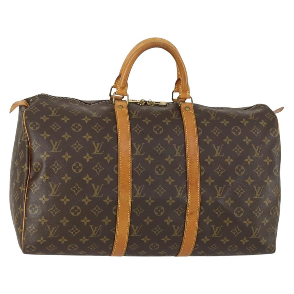 Louis Vuitton Keepall Bag Monogram Canvas Brown Canvas Travel Bag