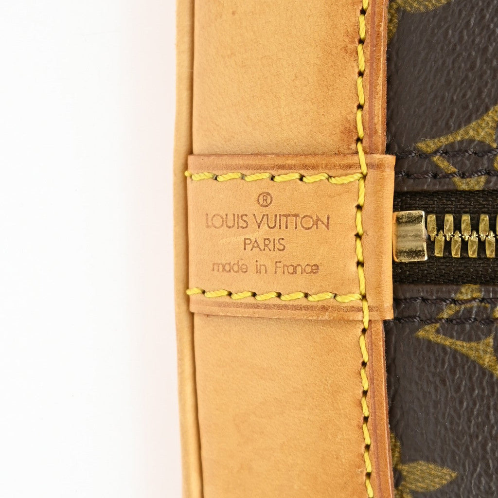 Louis Vuitton Alma Handbag Monogram Canvas Brown Canvas Handbag
