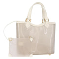 Louis Vuitton Plage Lagoon Bay Handbag Vinyl Epi Leather White Leather Handbag