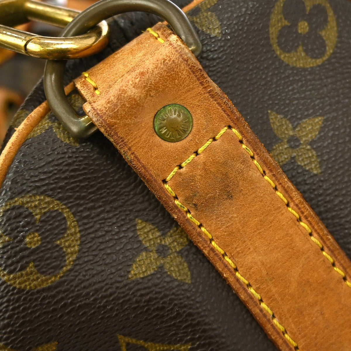 Louis Vuitton Keepall Bandouliere Bag Monogram Canvas Brown Canvas Travel Bag