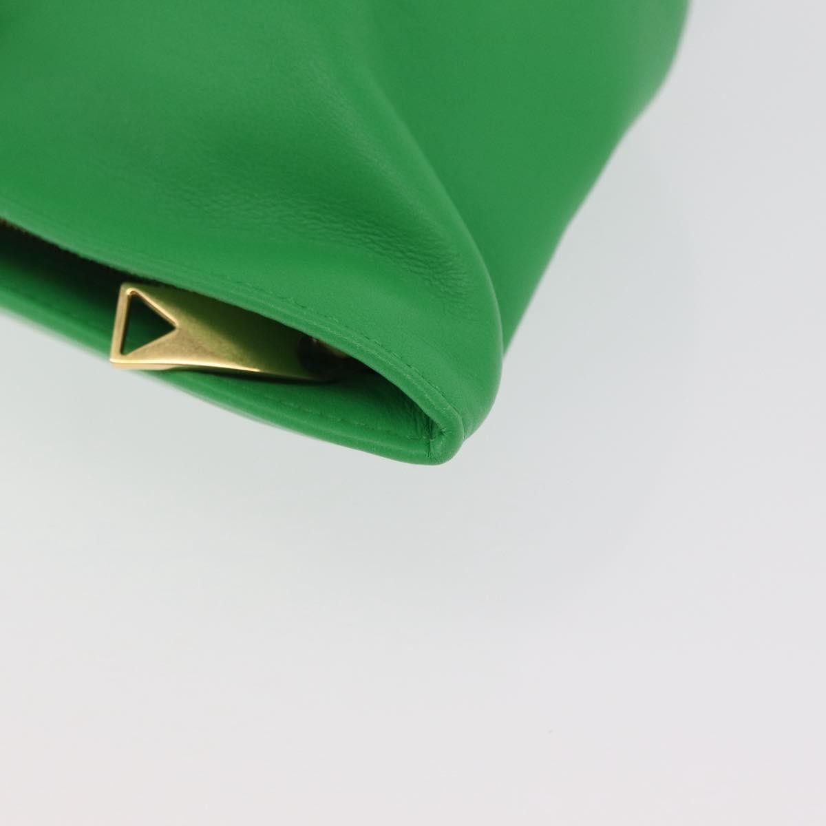 Bottega Veneta Bv Twist Bag Leather Green Leather Handbag