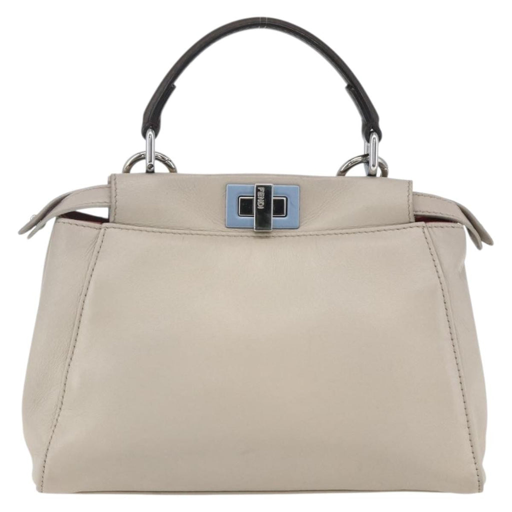 Fendi Peekaboo Bag Leather Beige Leather Handbag