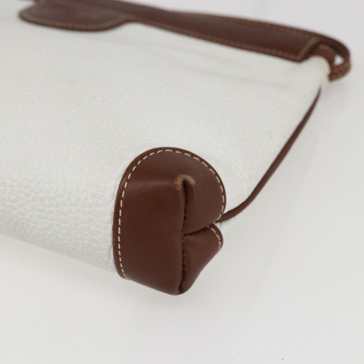 Gucci Vintage Shoulder Bag Leather White Leather Shoulder Bag Bag (Pre-Owned)
