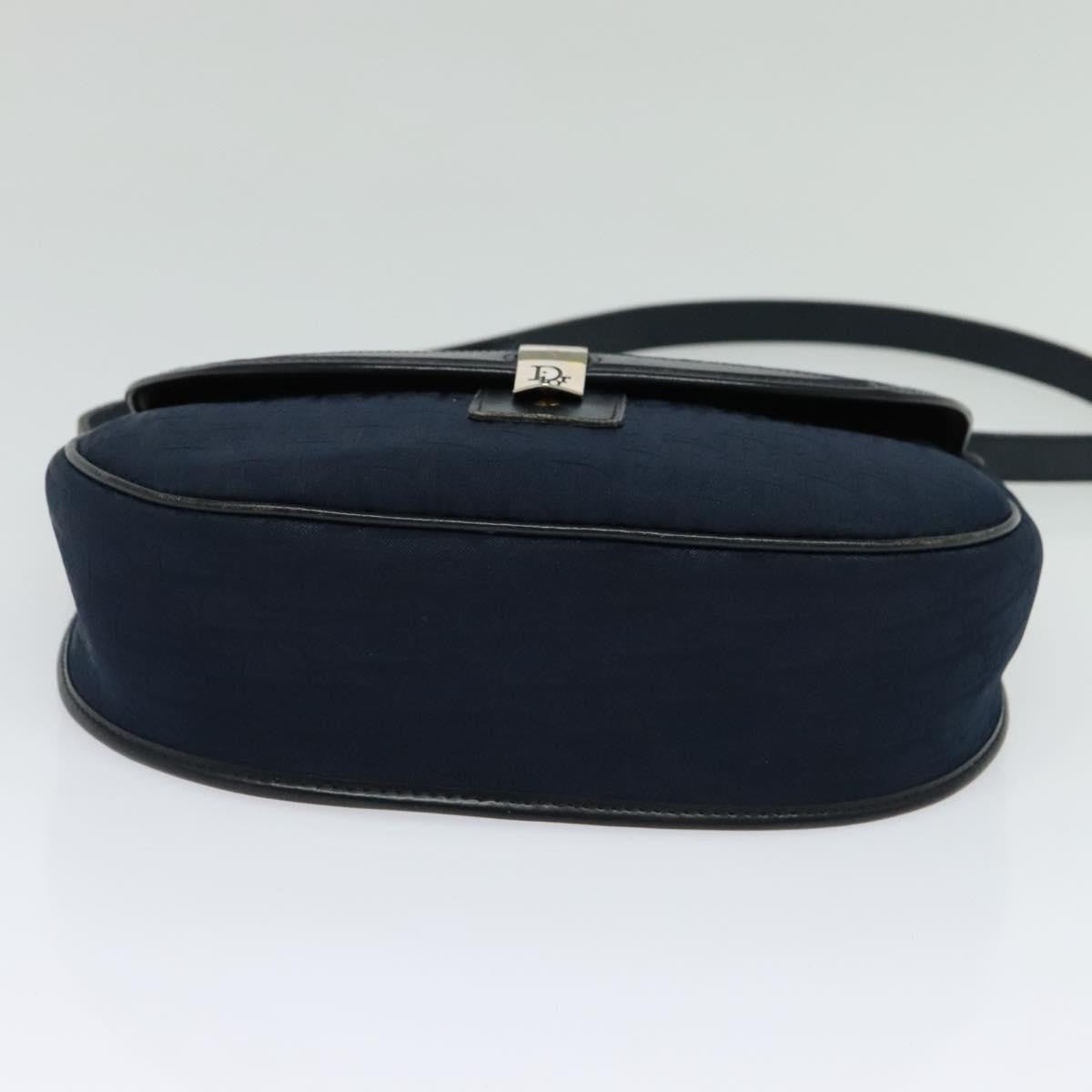 Christian Dior Vintage Trotter Shoulder Bag Canvas Navy Canvas Shoulder Bag Bag (Pre-Owned)