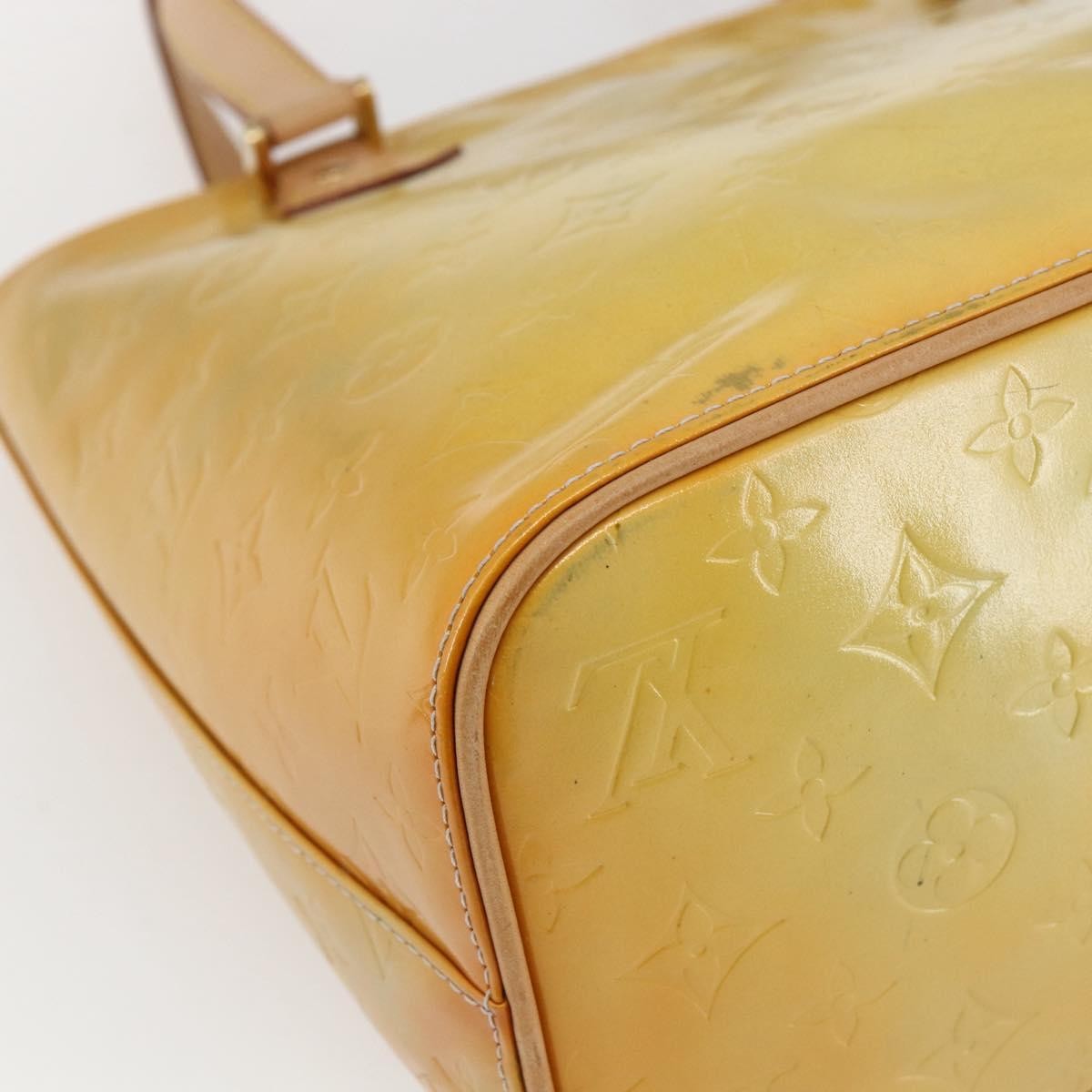 Louis Vuitton Houston Handbag Monogram Vernis Yellow Patent_Leather Tote Bag