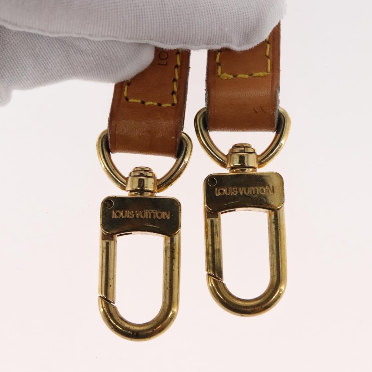 Louis Vuitton Bandouliere Leather Beige Leather Straps Accessory