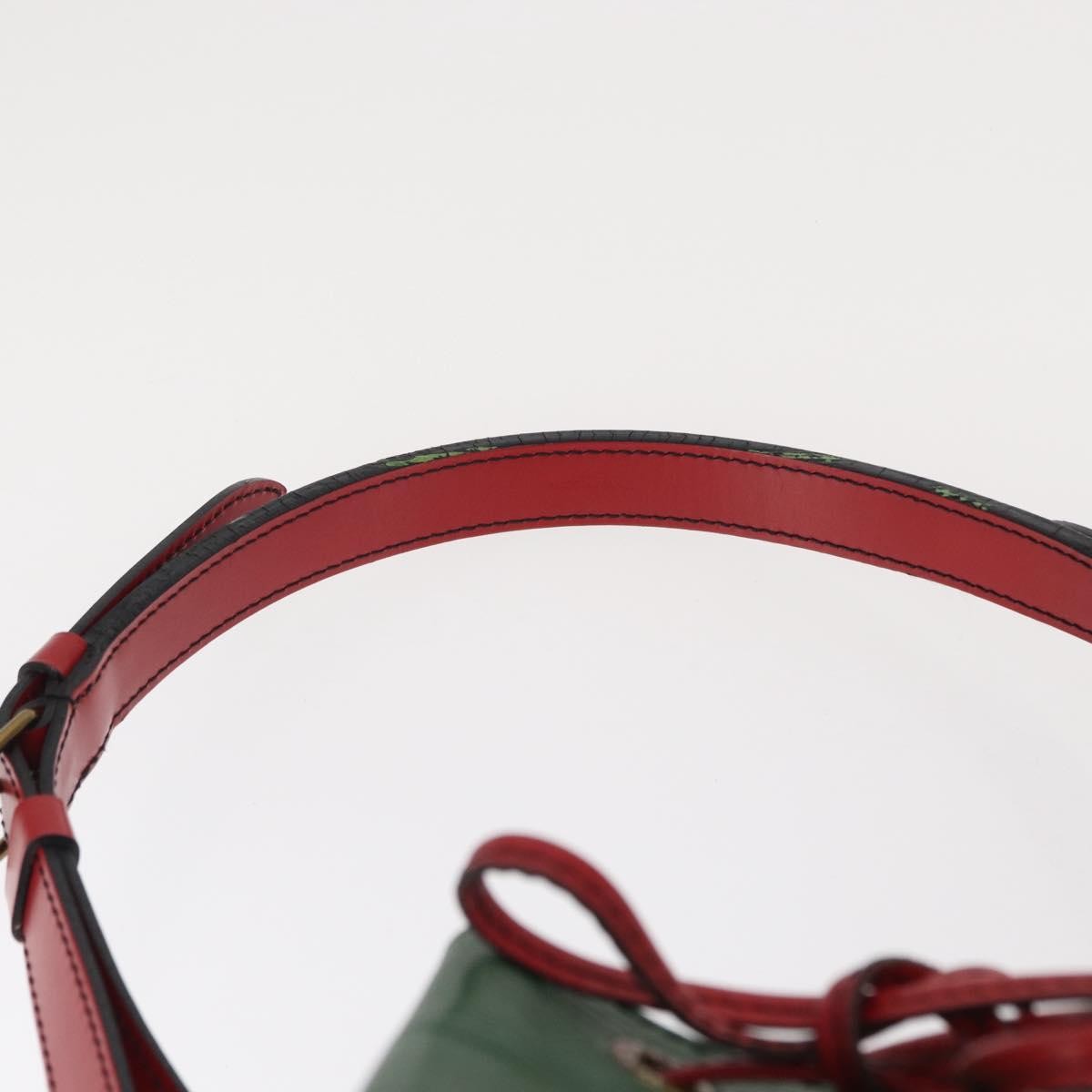 Louis Vuitton Bicolor Petit Noe Handbag Epi Leather Green Leather Shoulder Bag
