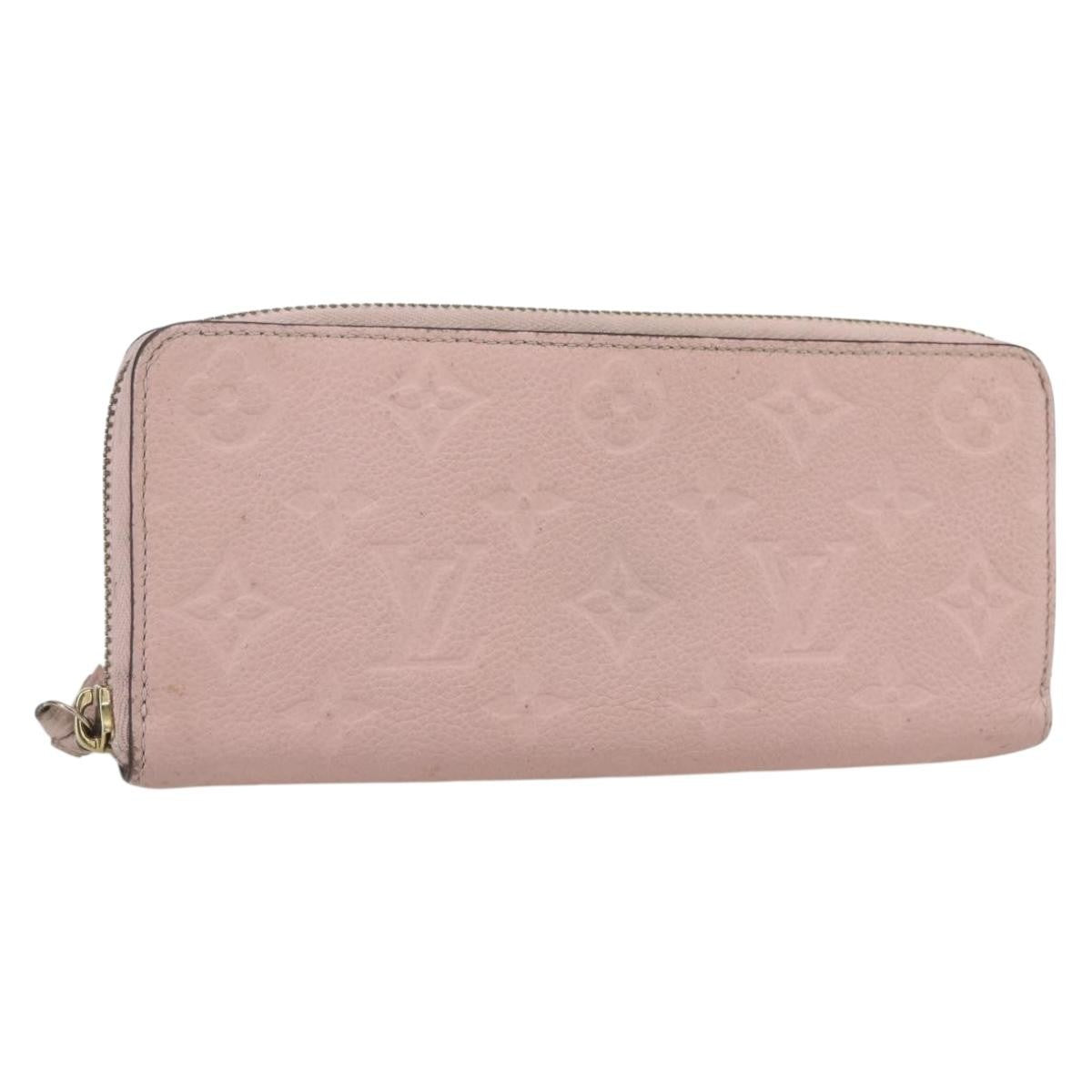 Louis Vuitton Clemence Wallet Monogram Empreinte Leather Pink Leather Wallets Accessory