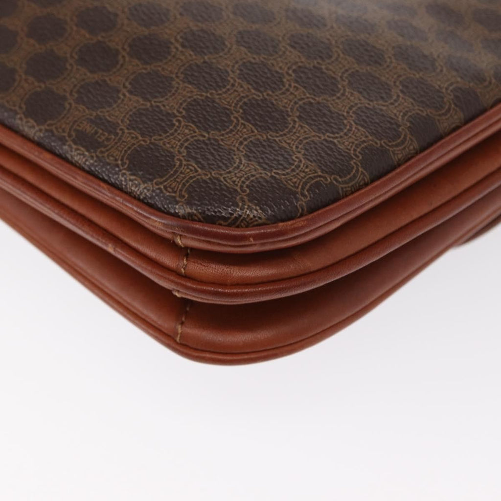 Celine Vintage Shoulder Bag Canvas Brown Canvas Shoulder Bag Bag