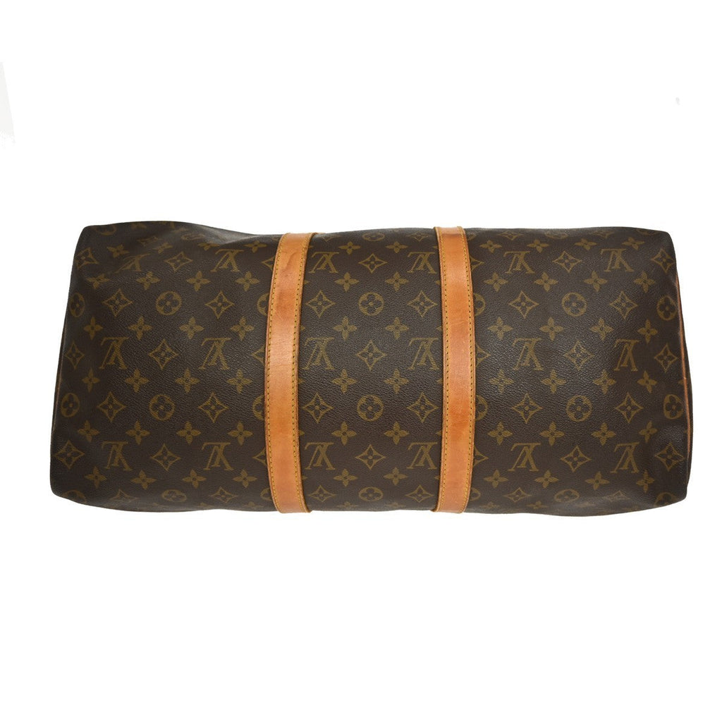 Louis Vuitton Keepall Bag Monogram Canvas Brown Canvas Travel Bag