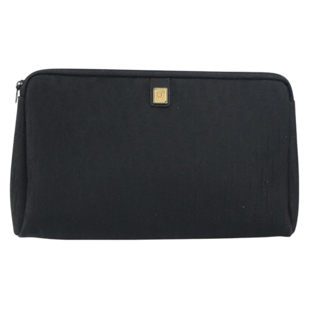 Christian Dior Trotter Pouch Canvas Black Canvas Clutche & Pouche Bag (Pre-Owned)