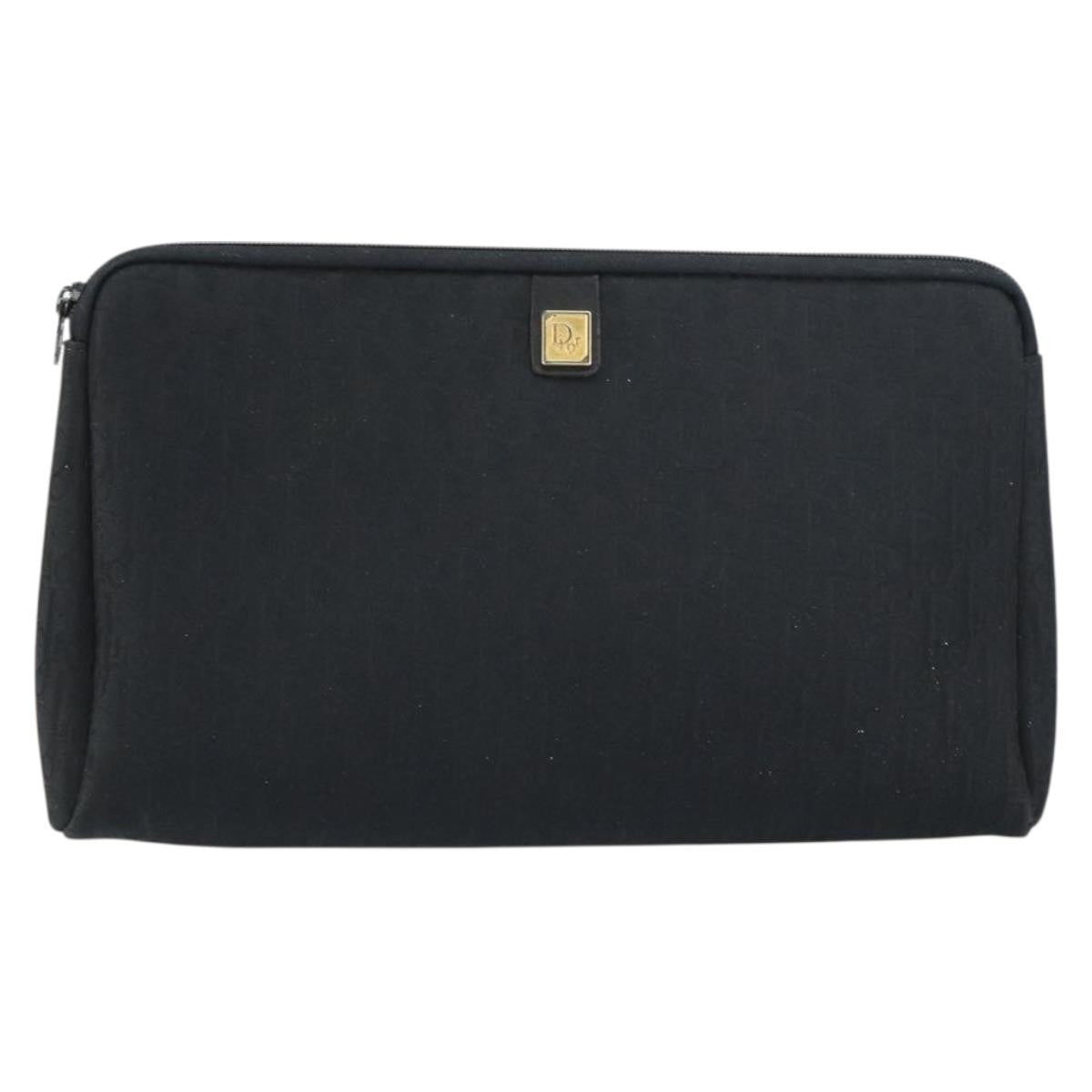 Christian Dior Trotter Pouch Canvas Black Canvas Clutche & Pouche Bag (Pre-Owned)