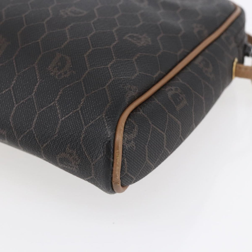 Christian Dior Vintage Honeycomb Shoulder Bag Canvas Black Canvas Shoulder Bag Bag (Pre-Owned)