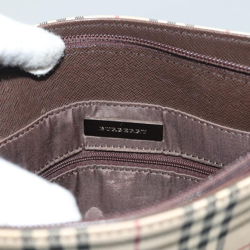Burberry Nova Check Tote Canvas Check Pattern Beige Canvas Tote Bag
