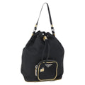 Prada Duet Drawstring Bucket Bag Tessuto Black Nylon Bag