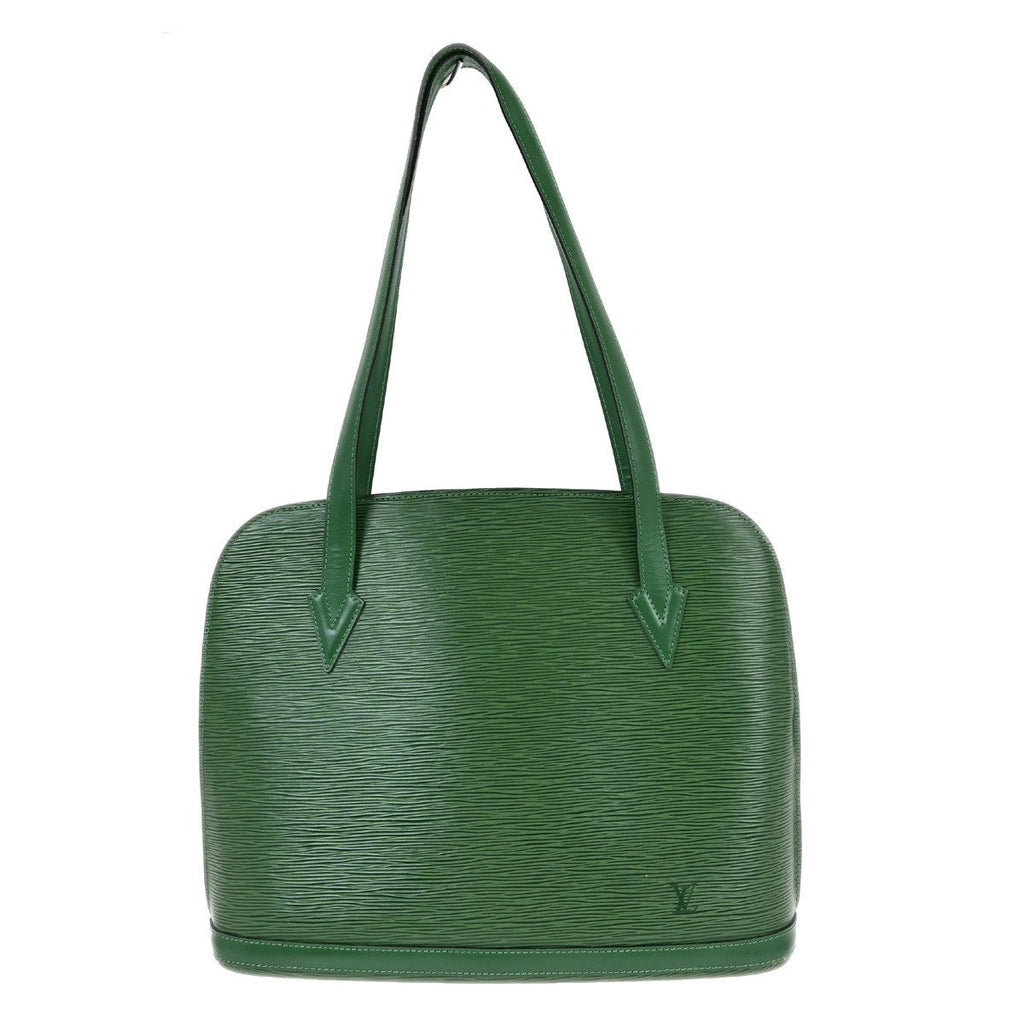 Louis Vuitton Lussac Handbag Epi Leather Green Leather Shoulder Bag