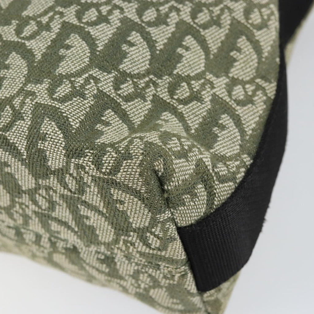 Christian Dior Vintage Trotter Shoulder Bag Canvas Green Canvas Shoulder Bag Bag (Pre-Owned)