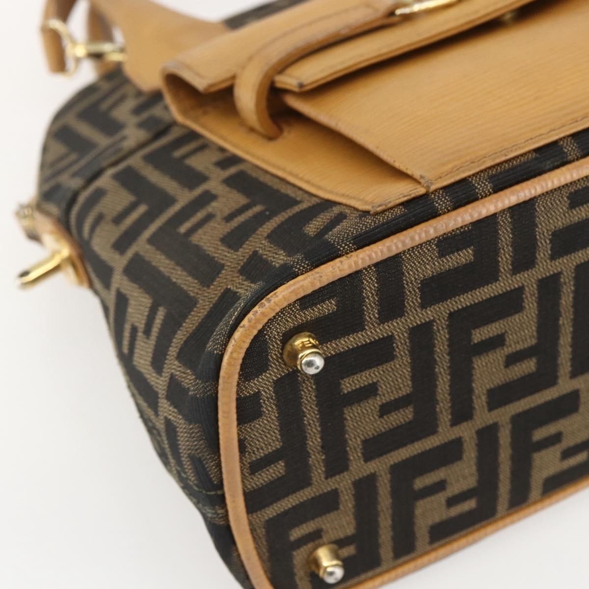 Fendi Vintage Zucca Handbag Zucca Brown Canvas Handbag