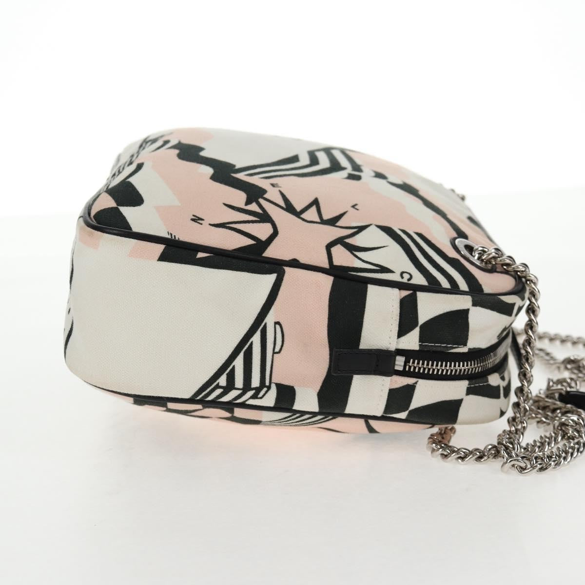 Chanel La Pausa Bay Camera Case Bag Printed Canvas Pink Canvas Bag