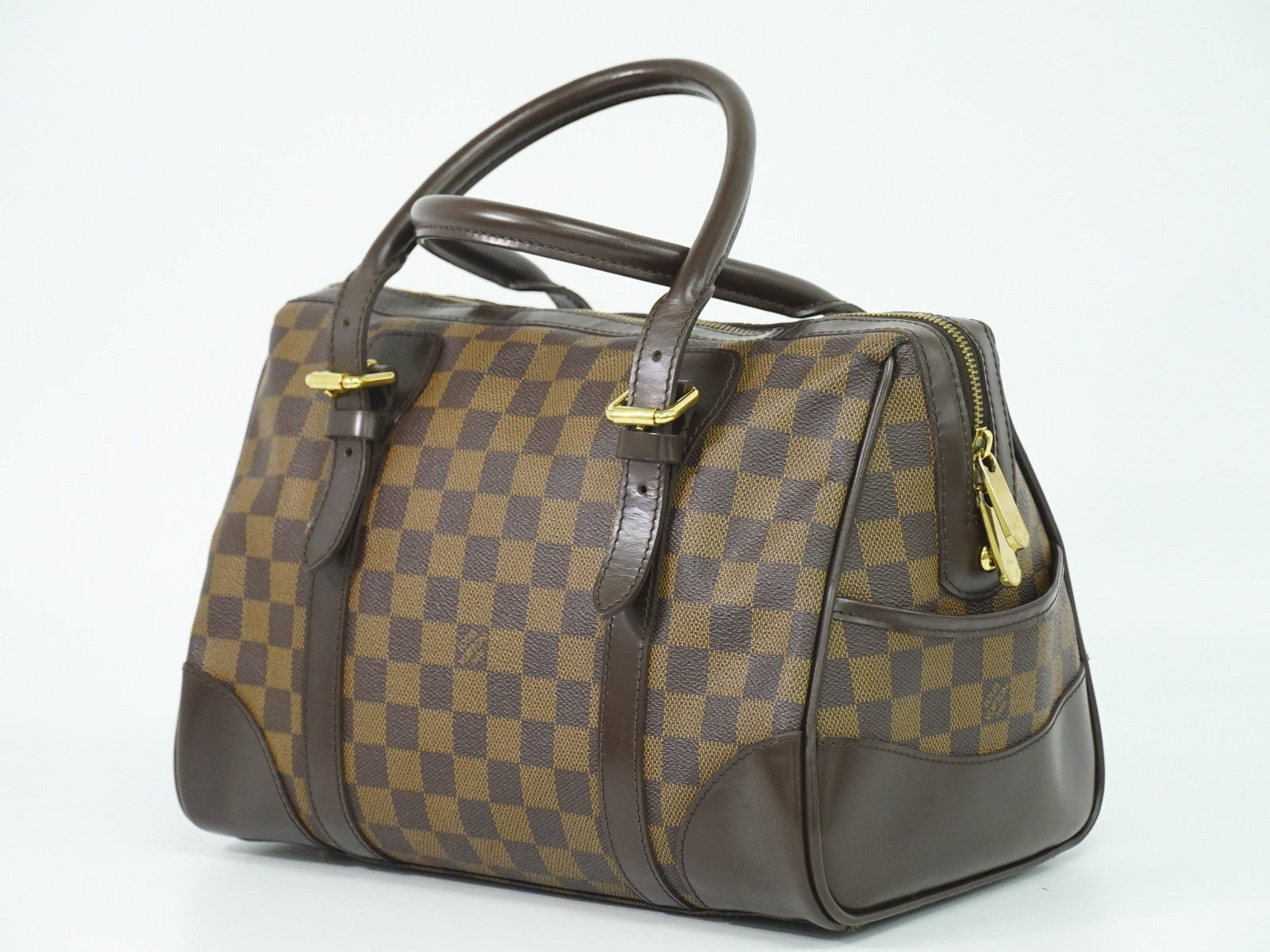 Louis Vuitton Berkeley Handbag Damier Brown Canvas Handbag